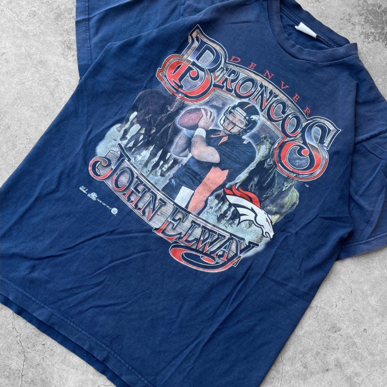 Get 90S DENVER BRONCOS JOHN ELWAY NFL FOOTBALL T-SHIRT- For Free Shipping •  PodXmas