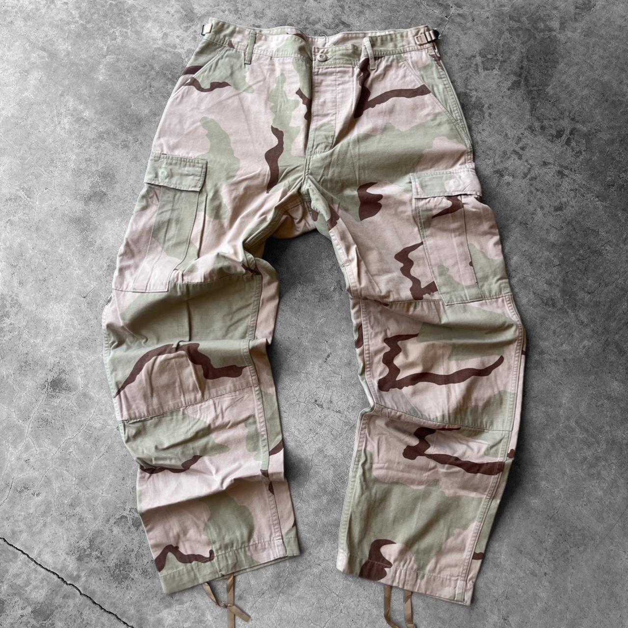 Camouflage pants military style desert camo cargo - Depop