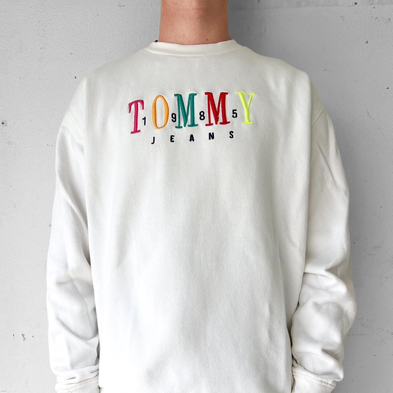 Tommy orders jeans multicolor logo crew neck sweatshirt