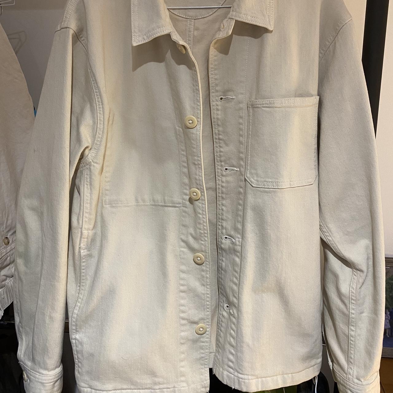 UNIQLO OFF WHITE CHORE JACKET XS. Personally... - Depop