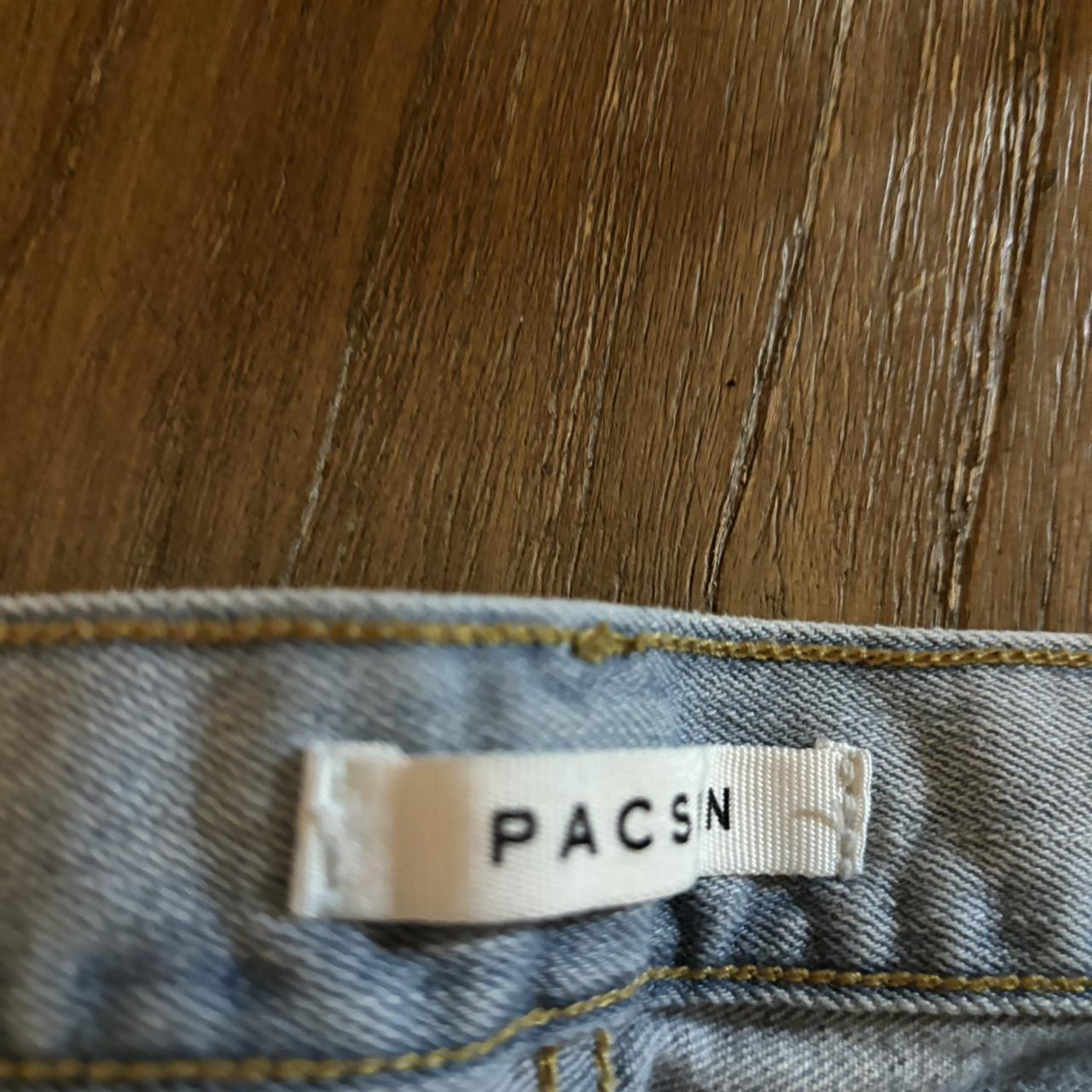 pacsun stacked skinny jeans light blue #pacsun... - Depop