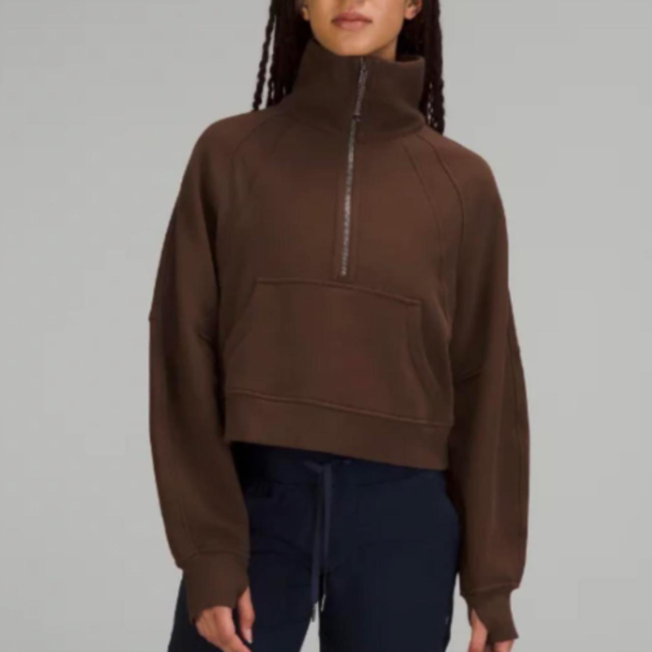 lululemon half zip black scuba hoodie size XS/S - Depop