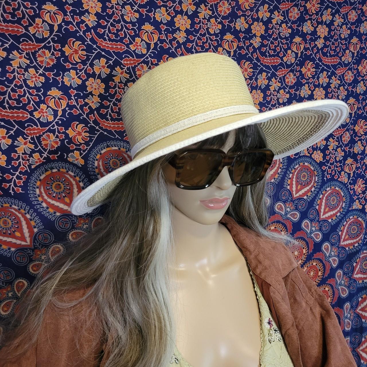 Nine West Women's Straw hats Tan/Cream – Vintage Chic Straw