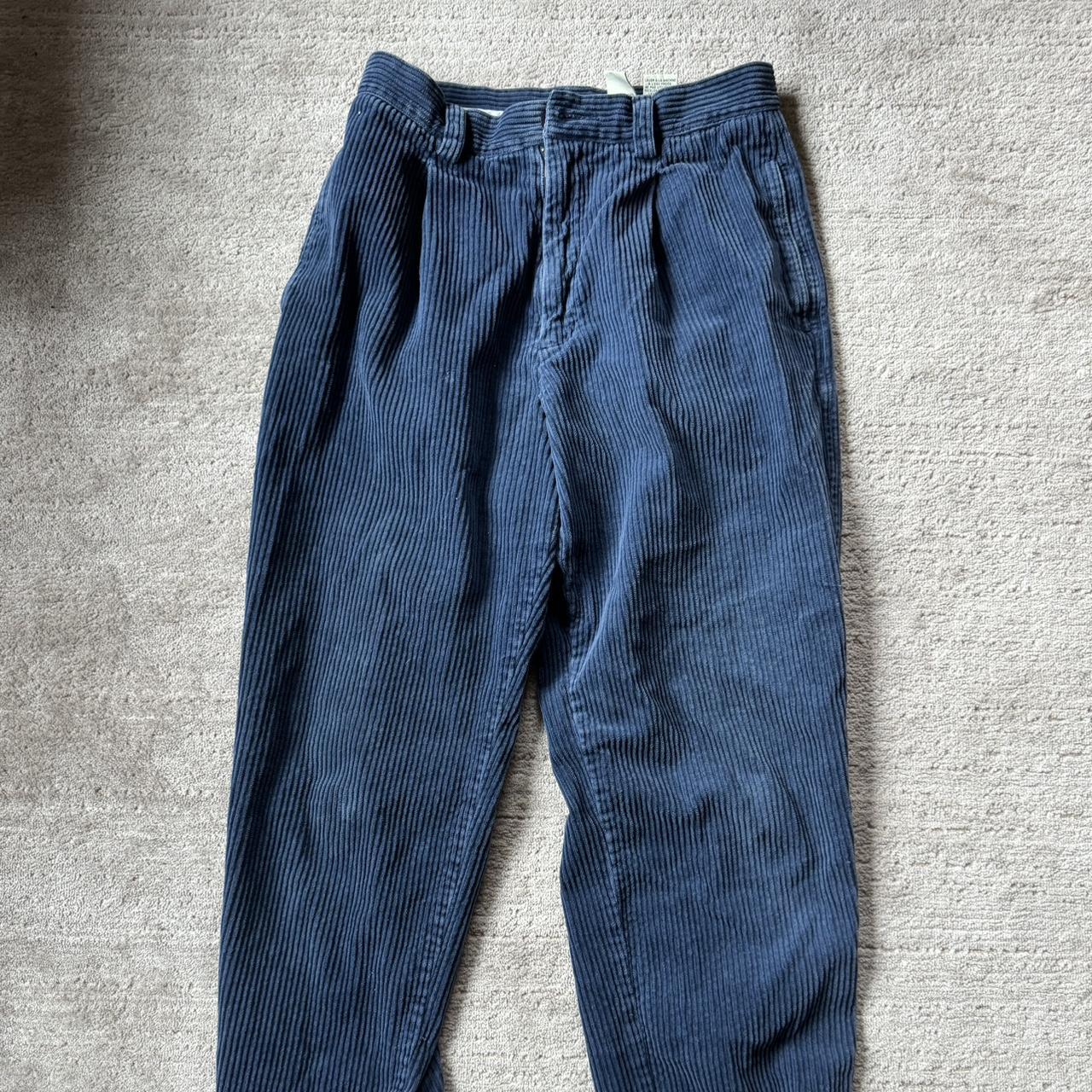 A •NEW DAY Stretch Corduroy Pants in Navy Blue Super - Depop