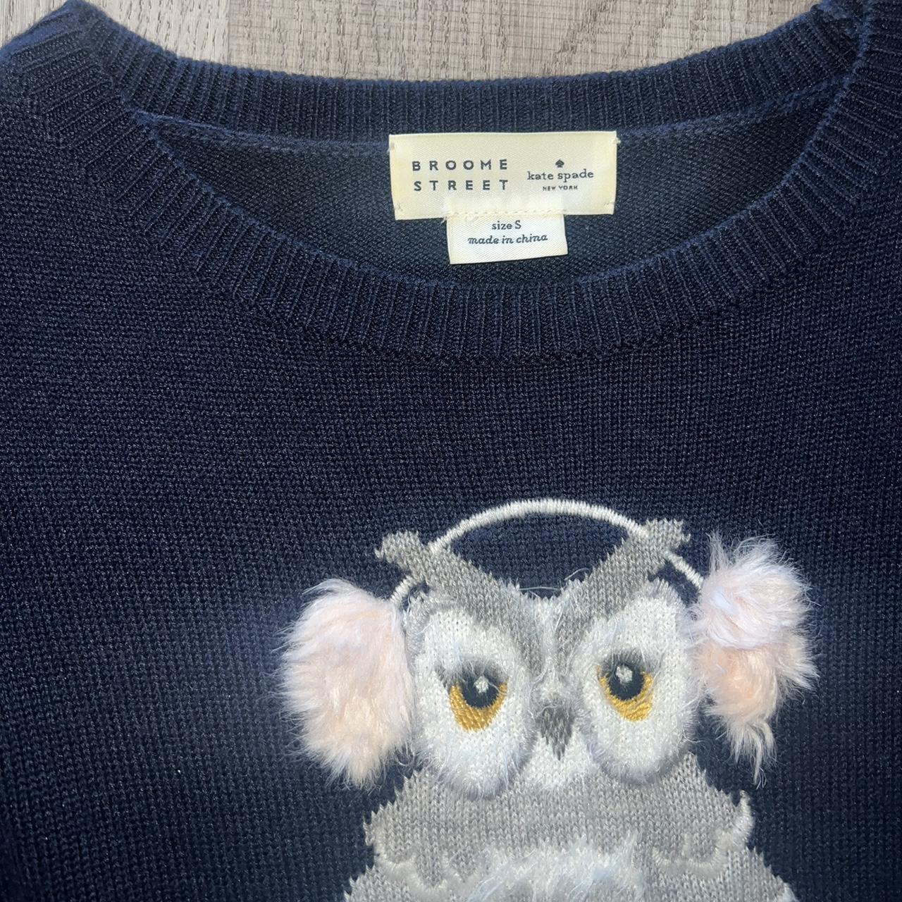 Kate spade owl sweater hotsell