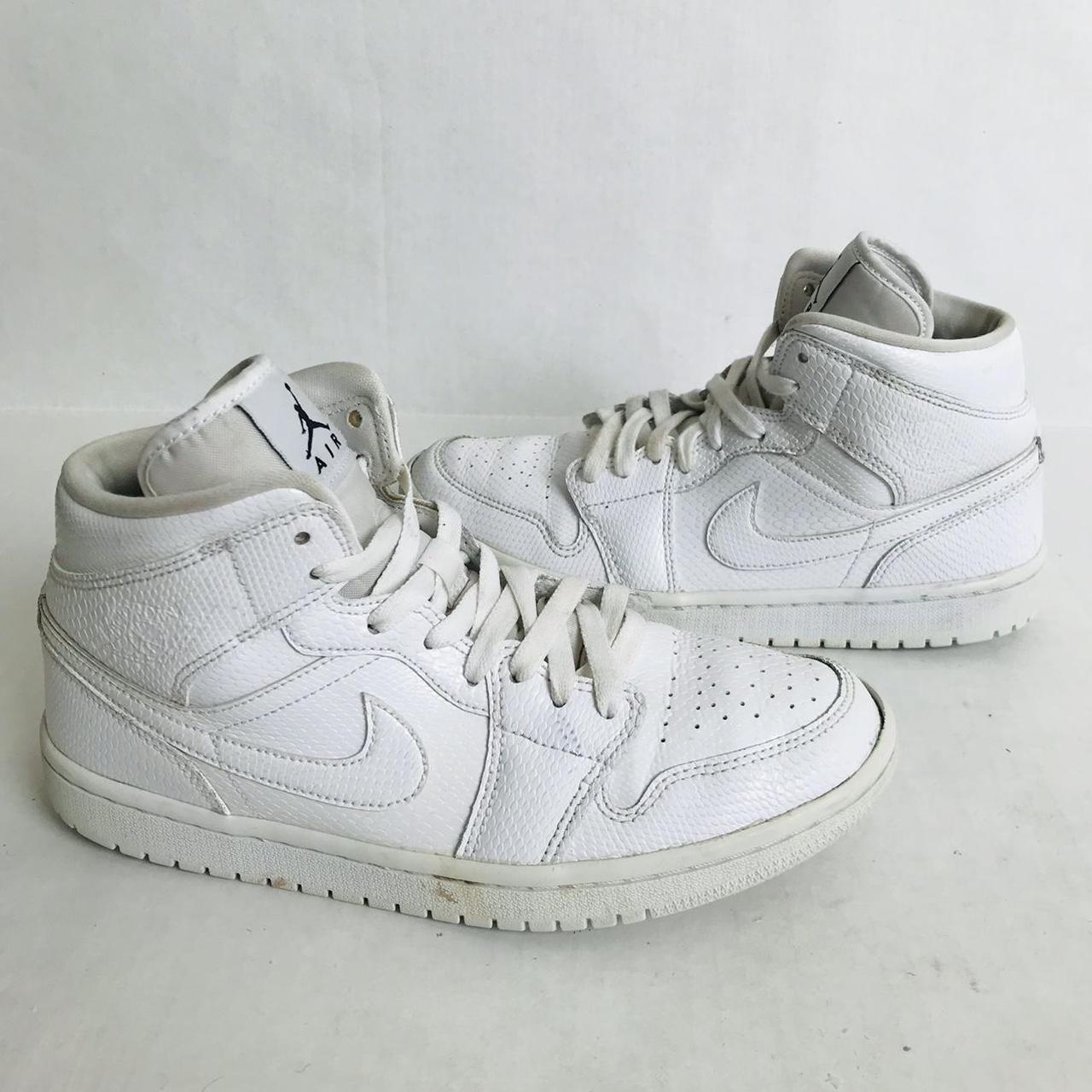Nike Women's Air Jordan Mid Triple White Depop