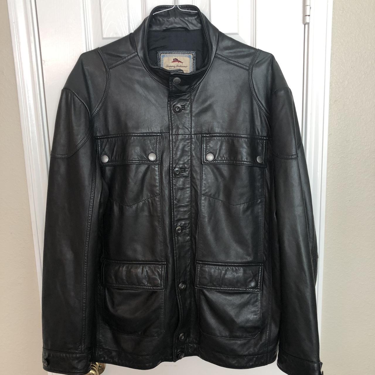 Tommy bahama on sale leather jacket