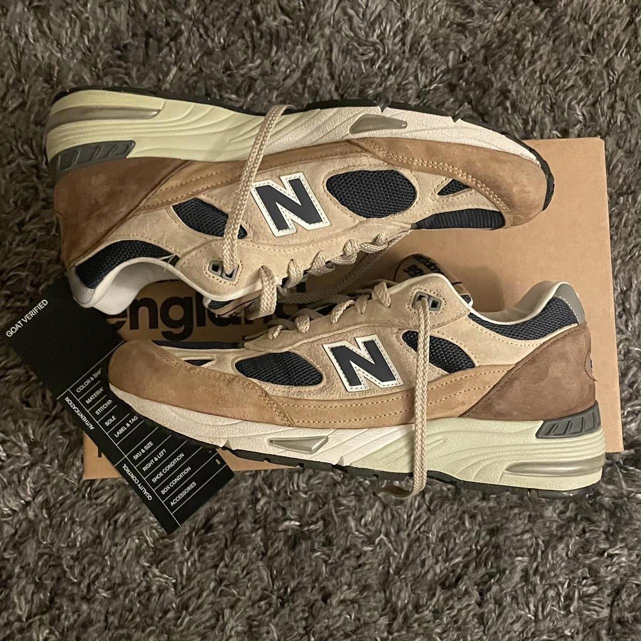 New Balance Men's Brown and Tan Trainers | Depop