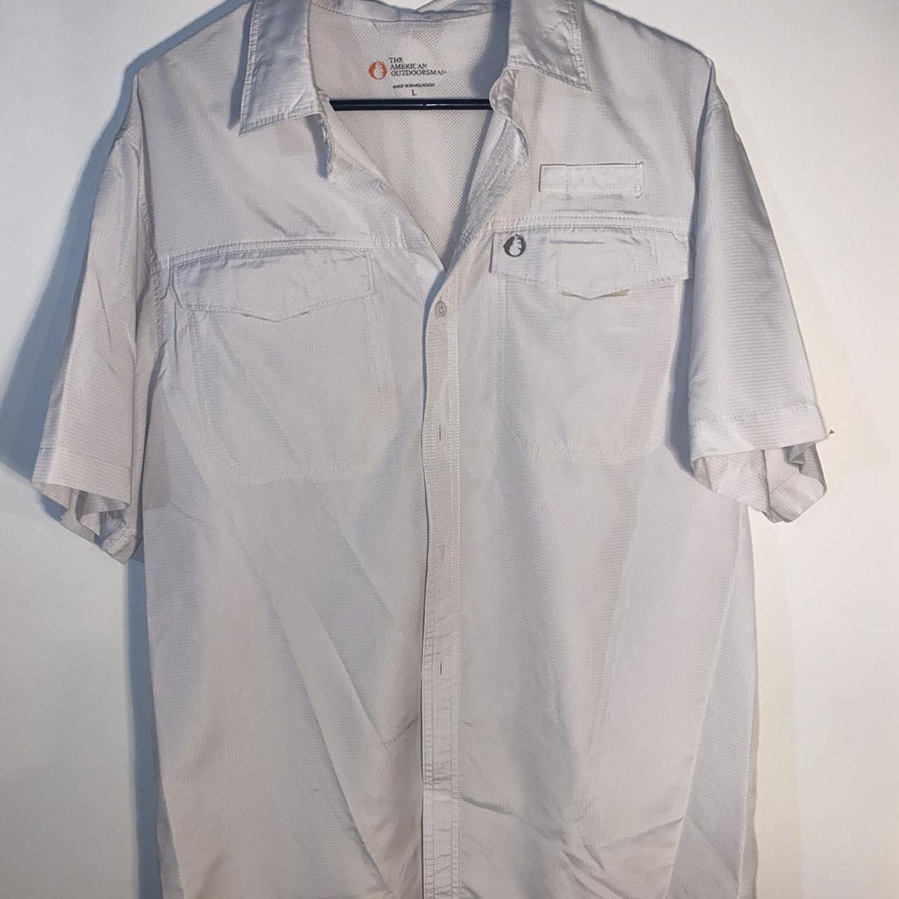 The American Outdoorsman Shirt White Vented Fishing - Depop