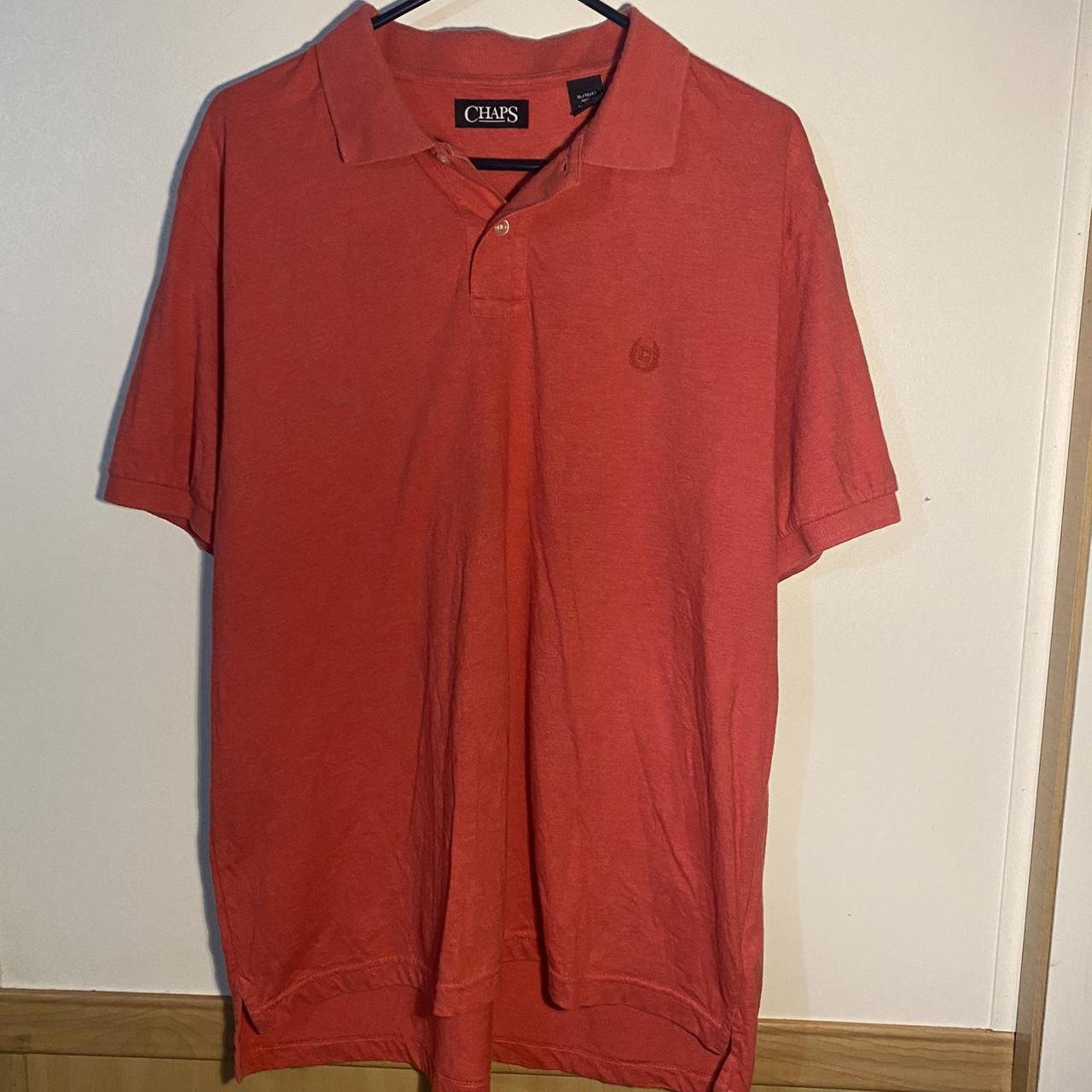 Light Red Polo Shirt Brand: Chaps Size: XL Great... - Depop