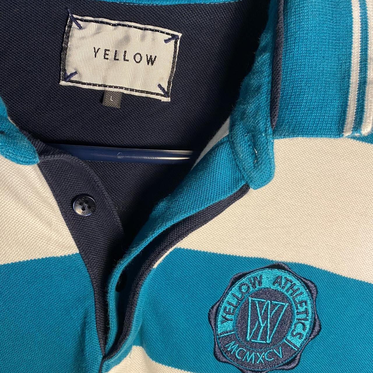 Striped polo in shades of blue , Brand: Yellow , Size:...