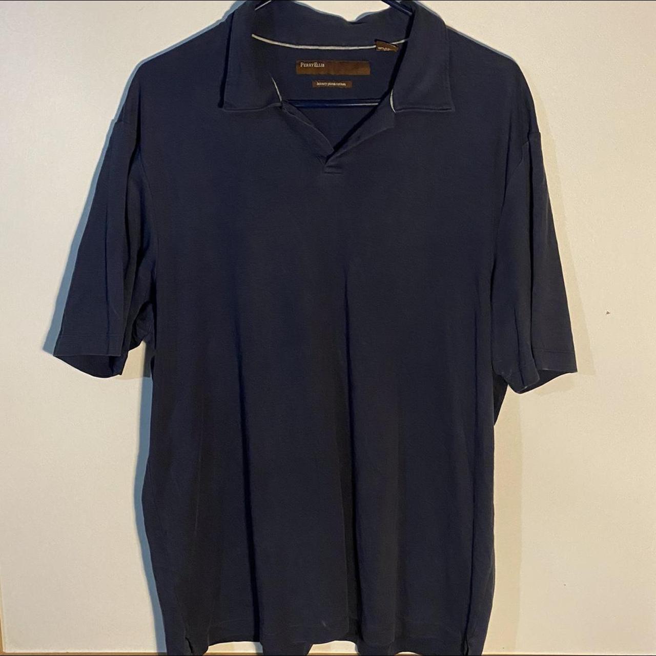 Soft Blue Polo Shirt , Brand: PERRY ELLIS , Size: XL...