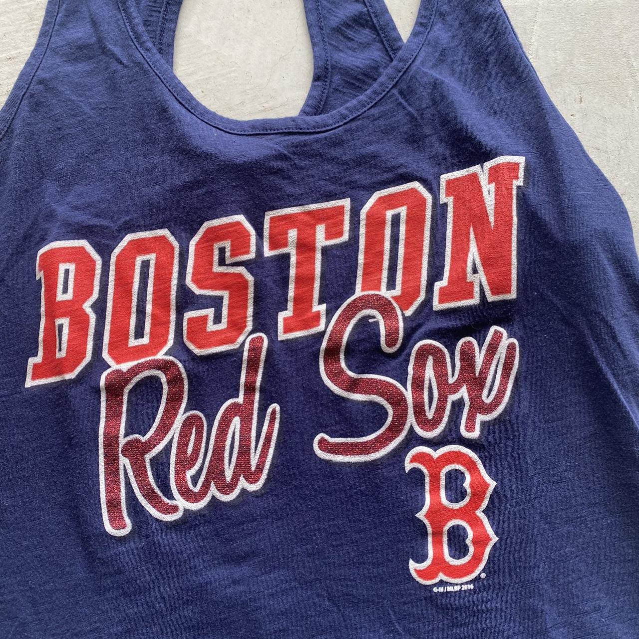 Boston Red Sox Baseball Red Racerback Tank Top size - Depop