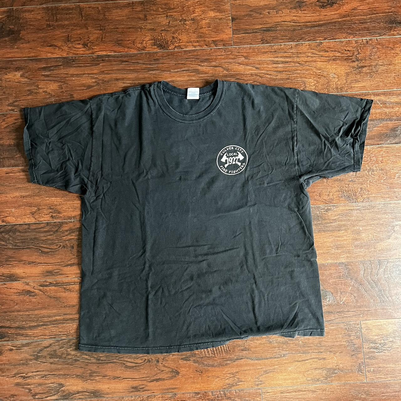 1927 Culver city firefighter tee XXL Black... - Depop