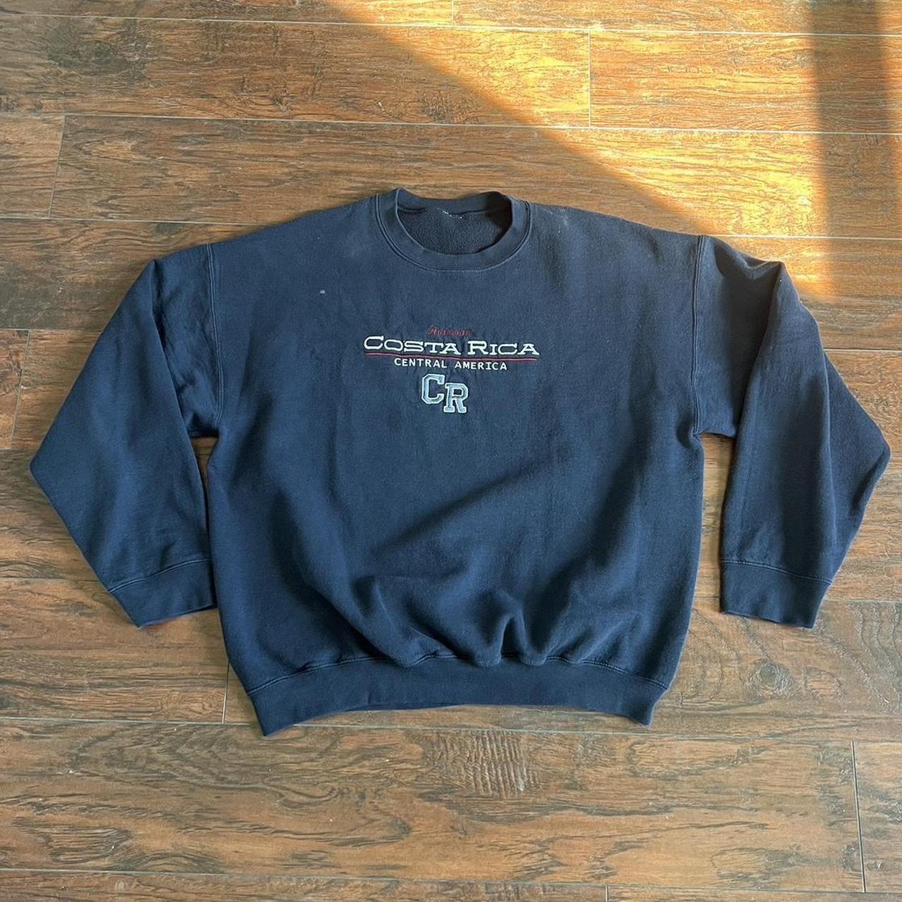 Costa Rica sweatshirt Large Navy Blue - Depop