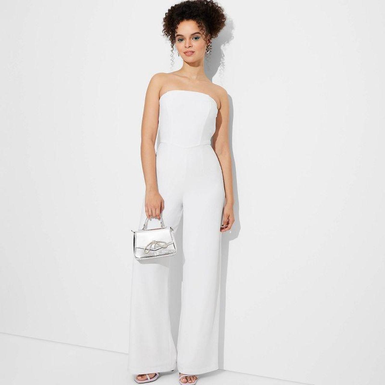 Target white jumpsuit on sale