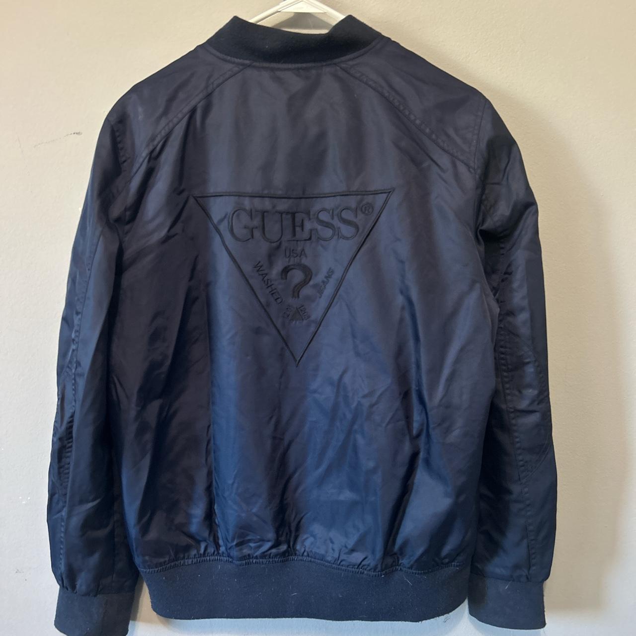 Guess navy blue bomber Oversized Depop