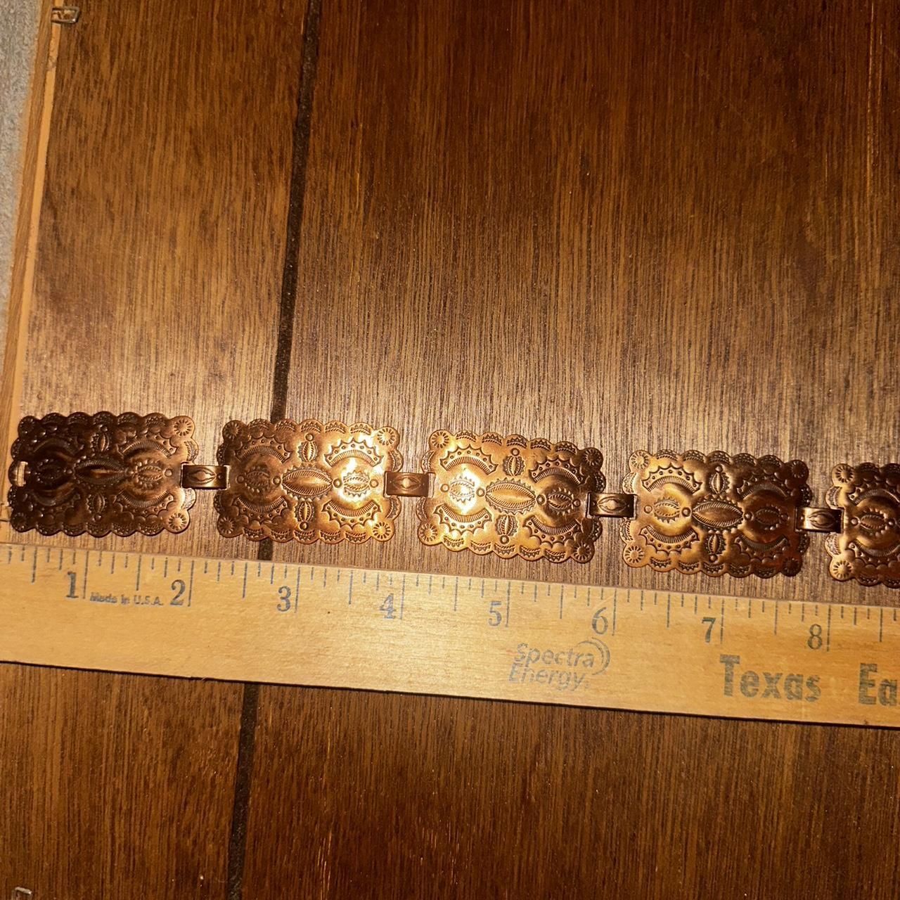 Women's Belt - Gold/Brown – 33” copper concho bel… - image 2