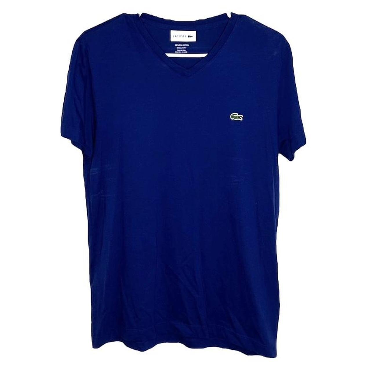 Lacoste Royal Blue V-Neck Regular Fit T-Shirt Depop