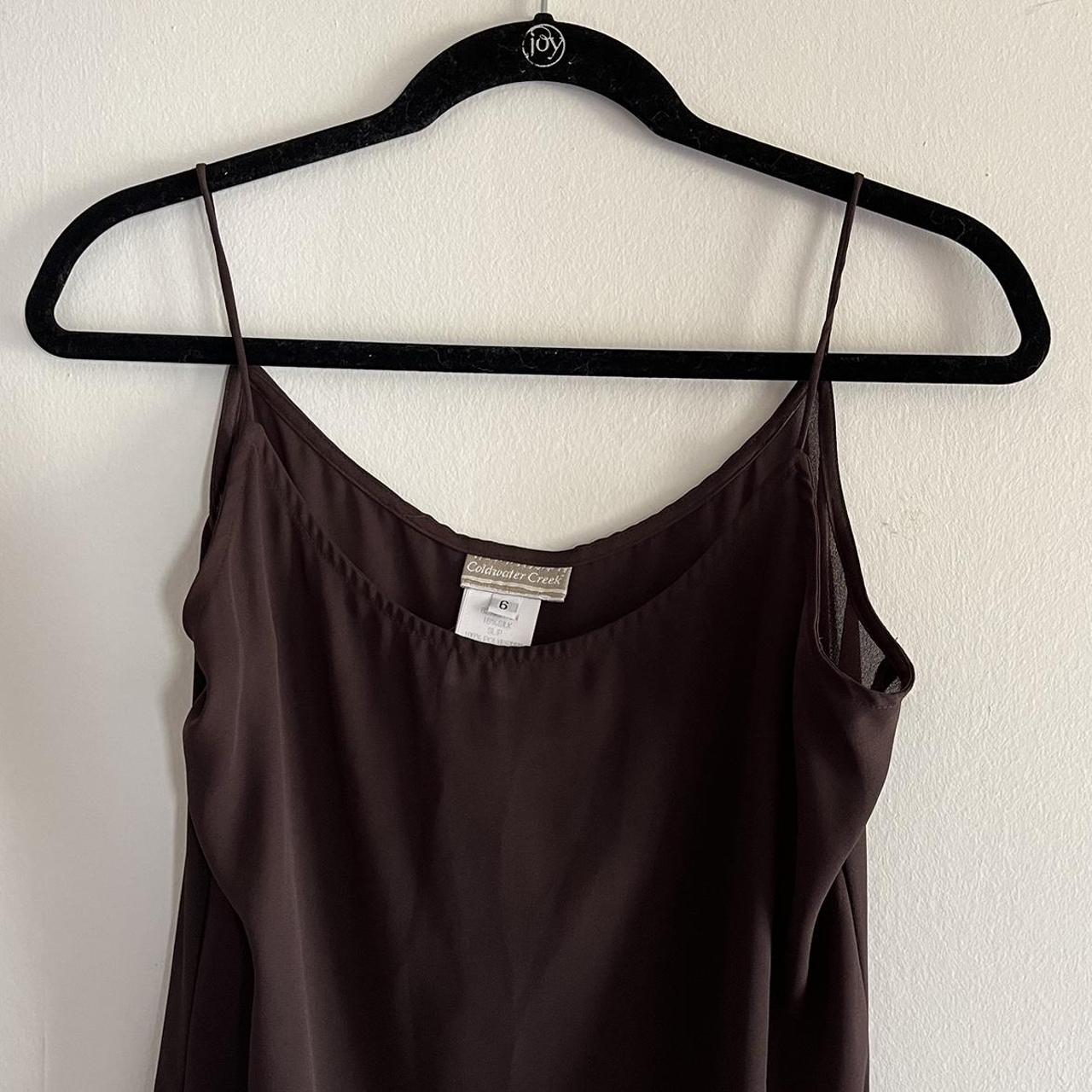 Coldwater Creek brown slip dress Gorgeous semi sheer... - Depop