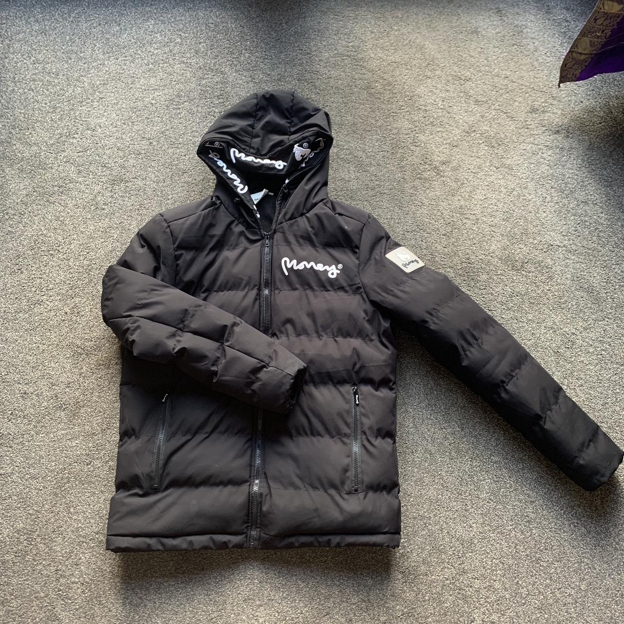 BLACK MENS MONEY COAT SIZE SMALL DM FOR MORE... - Depop