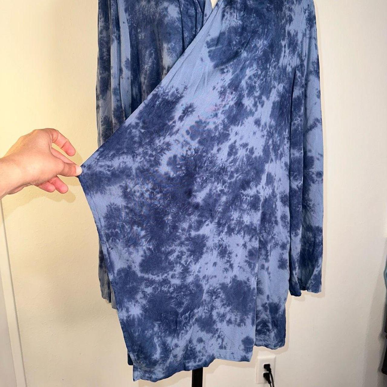 Item: Catherines Womens 1X Blue Boho Tie Dye