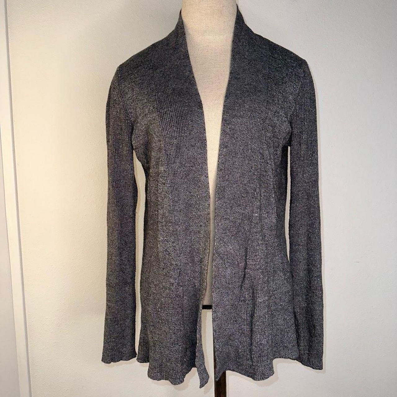 Item Dana Buchman Womens M Gray Luxe Open Front Depop