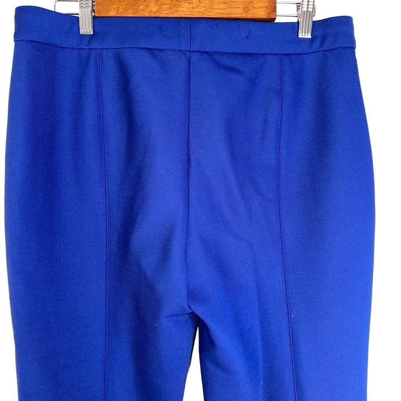 Theory Blue Abby Velvet Cropped Capri Pants Size 12 - Depop