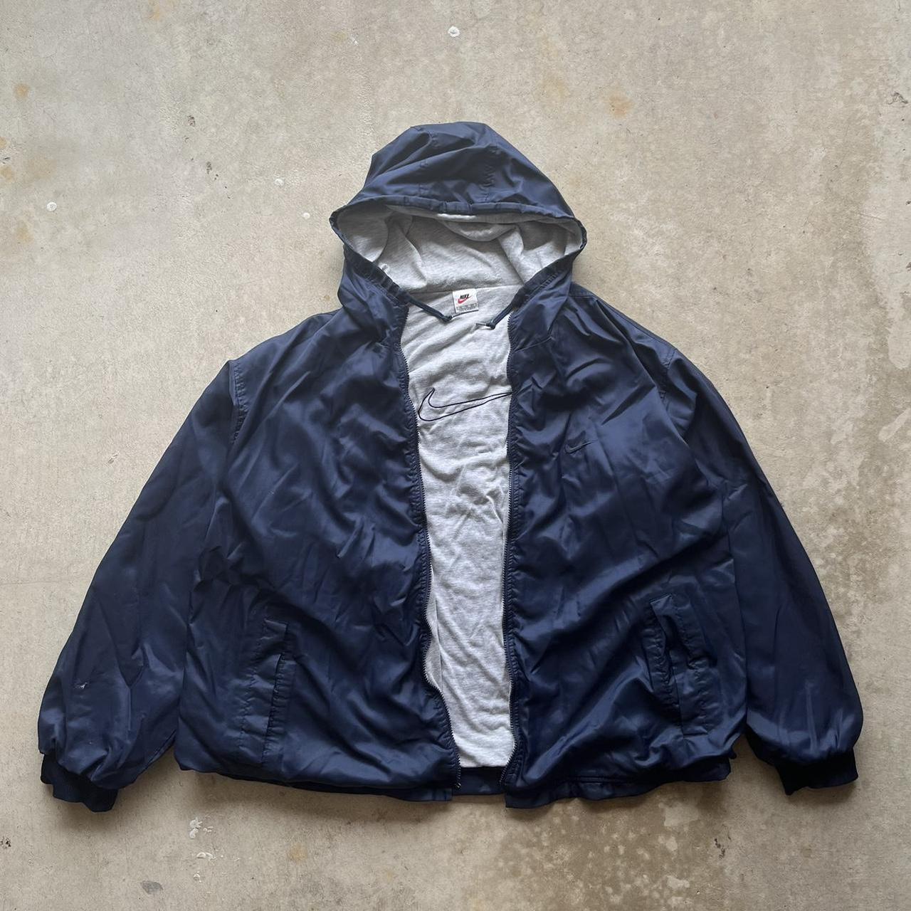 Nike Men's Blue and Grey Jacket | Depop