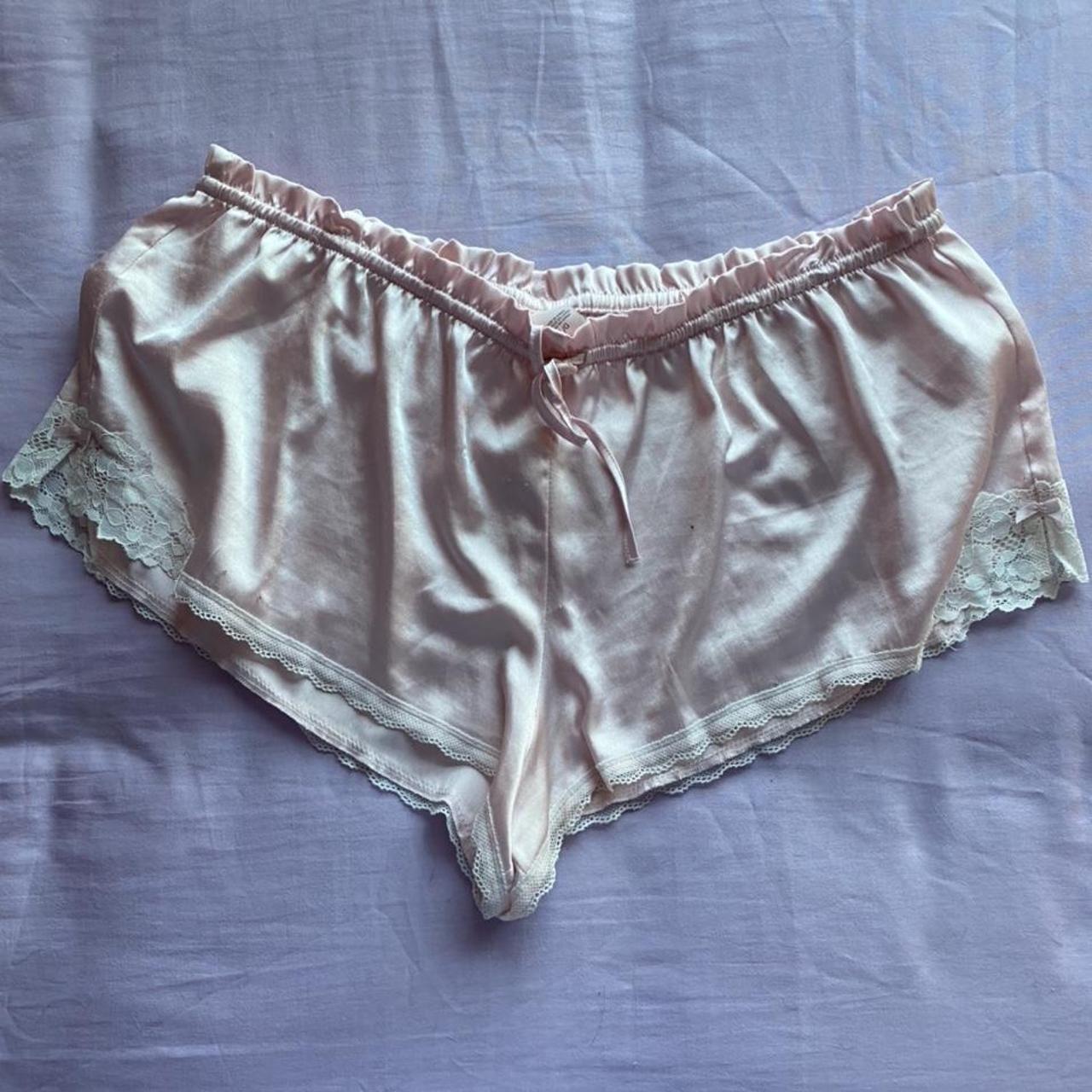 adorable satin pj pants 💘 listed as a large, pretty... - Depop