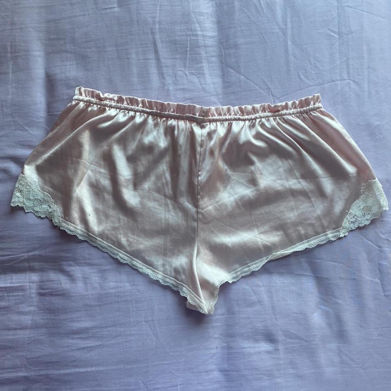 adorable satin pj pants 💘 listed as a large, pretty... - Depop