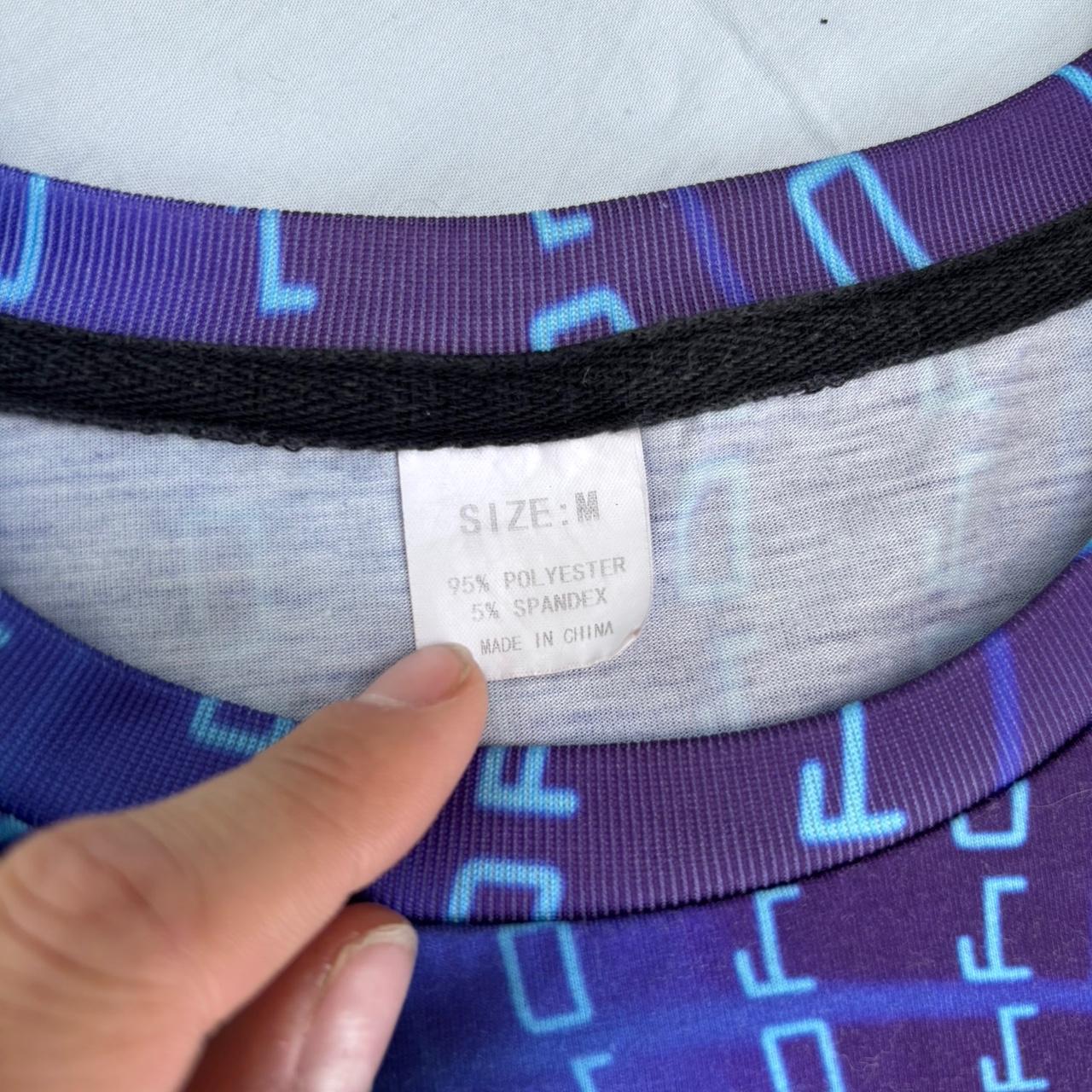 Women's T-shirt - Blue/Multi - M – binary code gr… - image 3