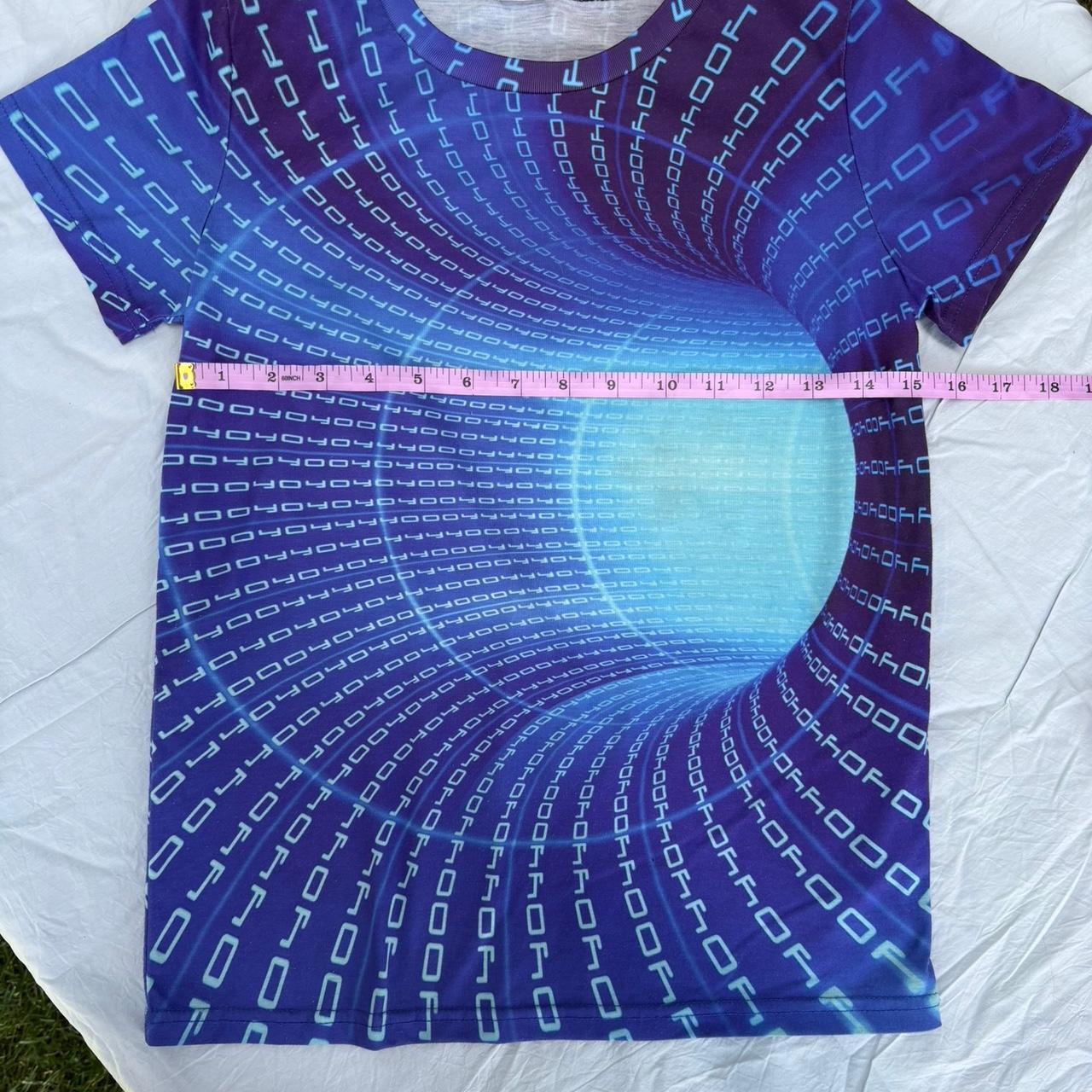 Women's T-shirt - Blue/Multi - M – binary code gr… - image 5