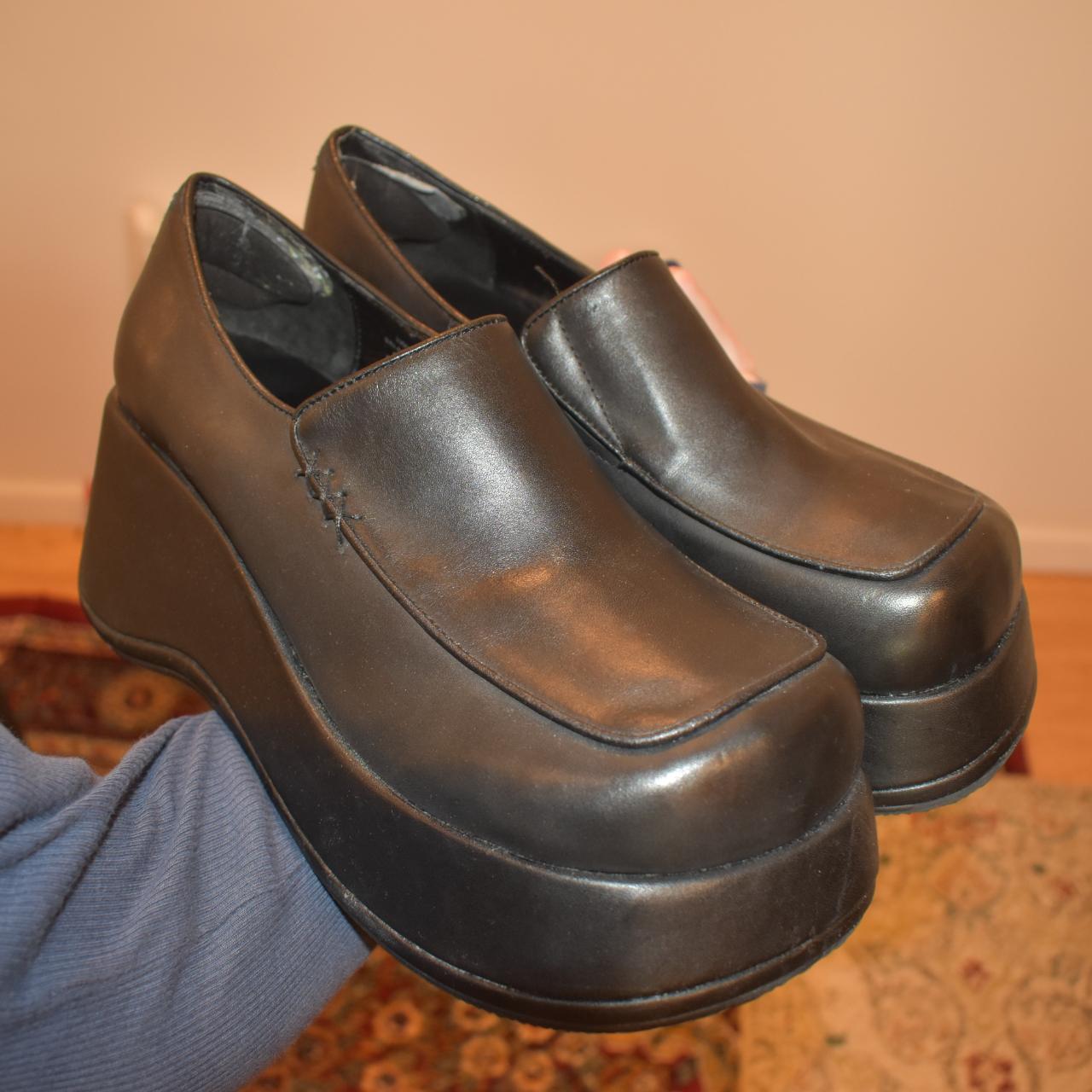 black leather nana shoe brand: UNIF size: US Women's... - Depop