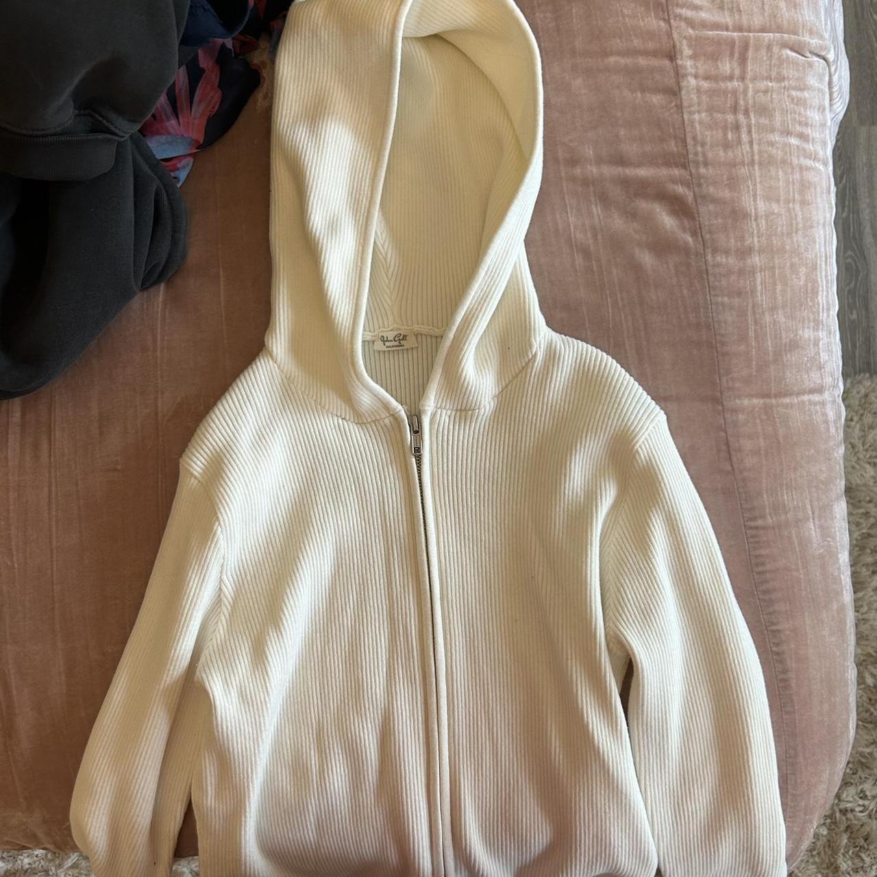 Brandy Melville Women's White Jacket Depop