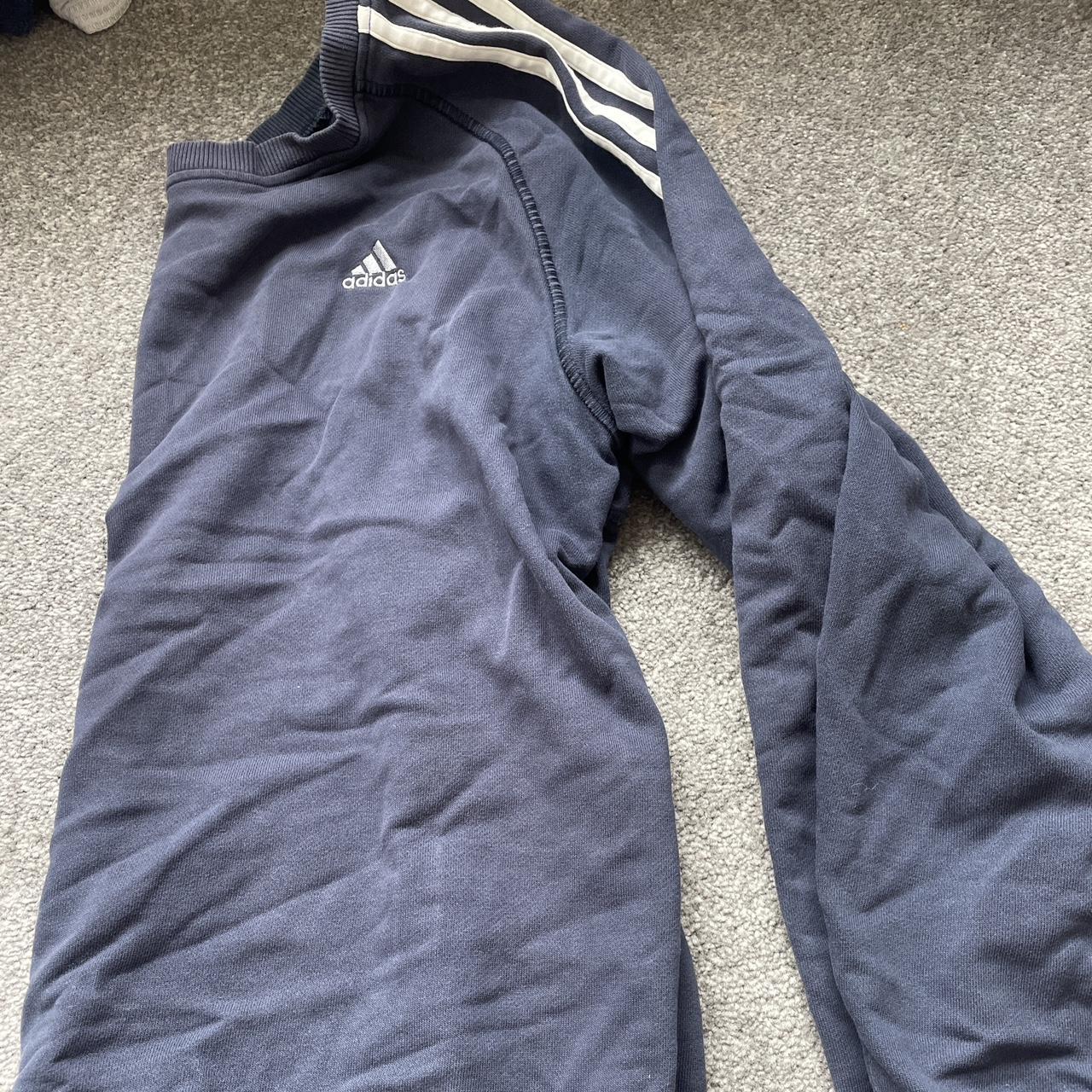 Blue oversized men’s adidas sweatshirt Size L Depop