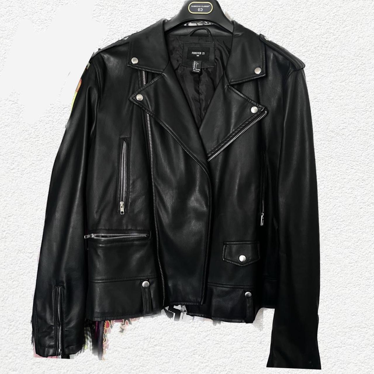 Forever 21 pleather Moto jacket - Depop