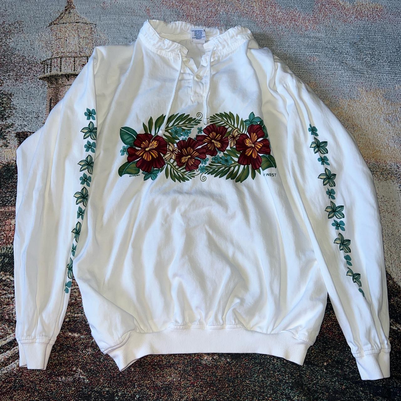 -Vintage 70’s Crazy Shirt Hawaiian Floral Long... - Depop