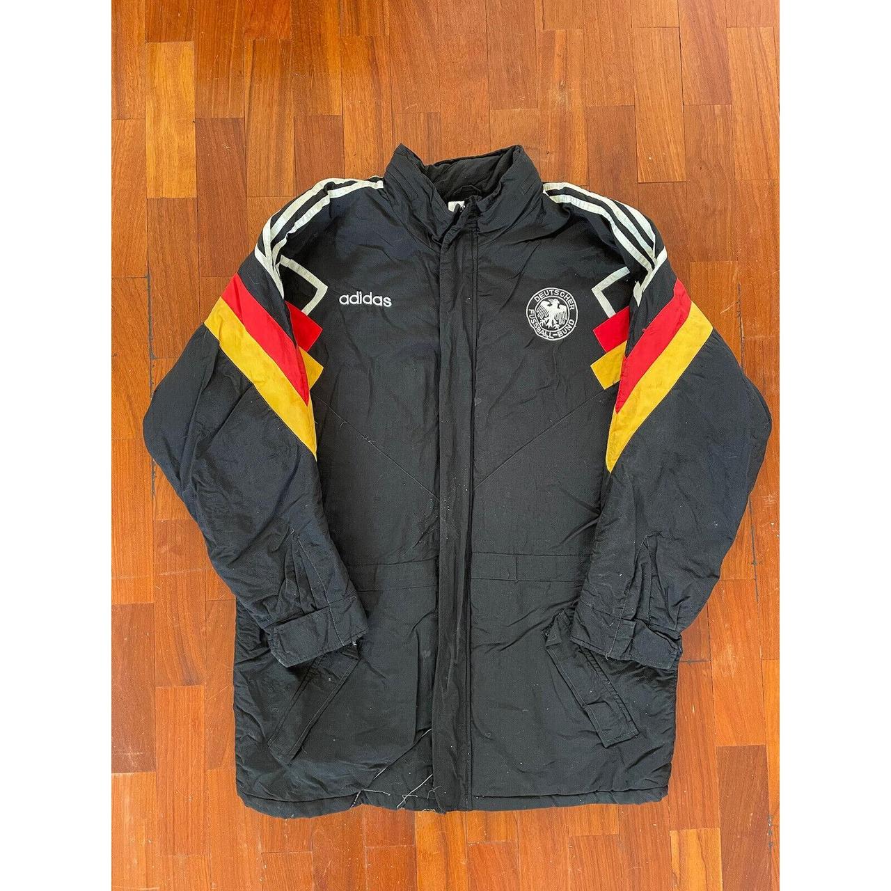 Germany Vintage Mens Adidas Euro 1992 Padded Bench... - Depop