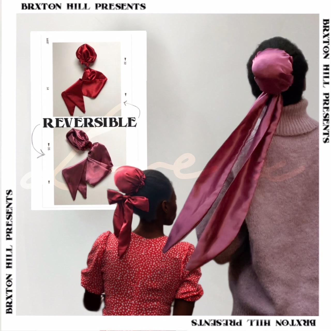 REVERSIBLE Silky Hair Bun cover 