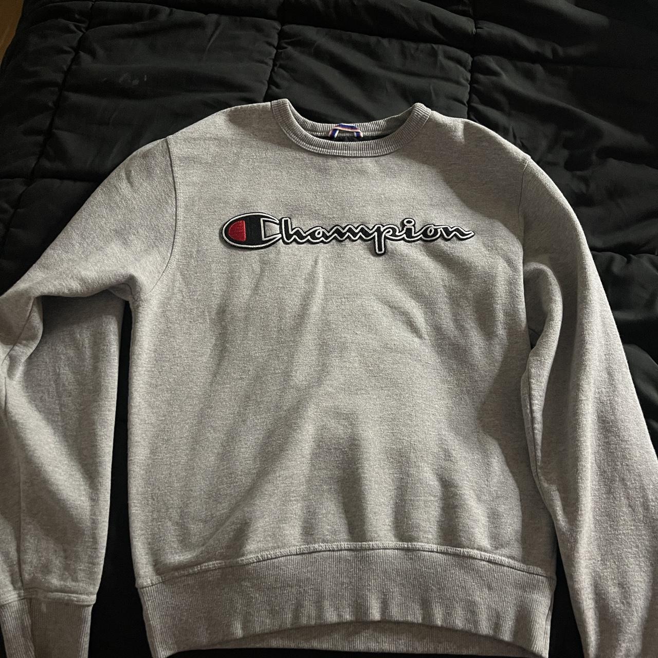 Champion script sweater best sale