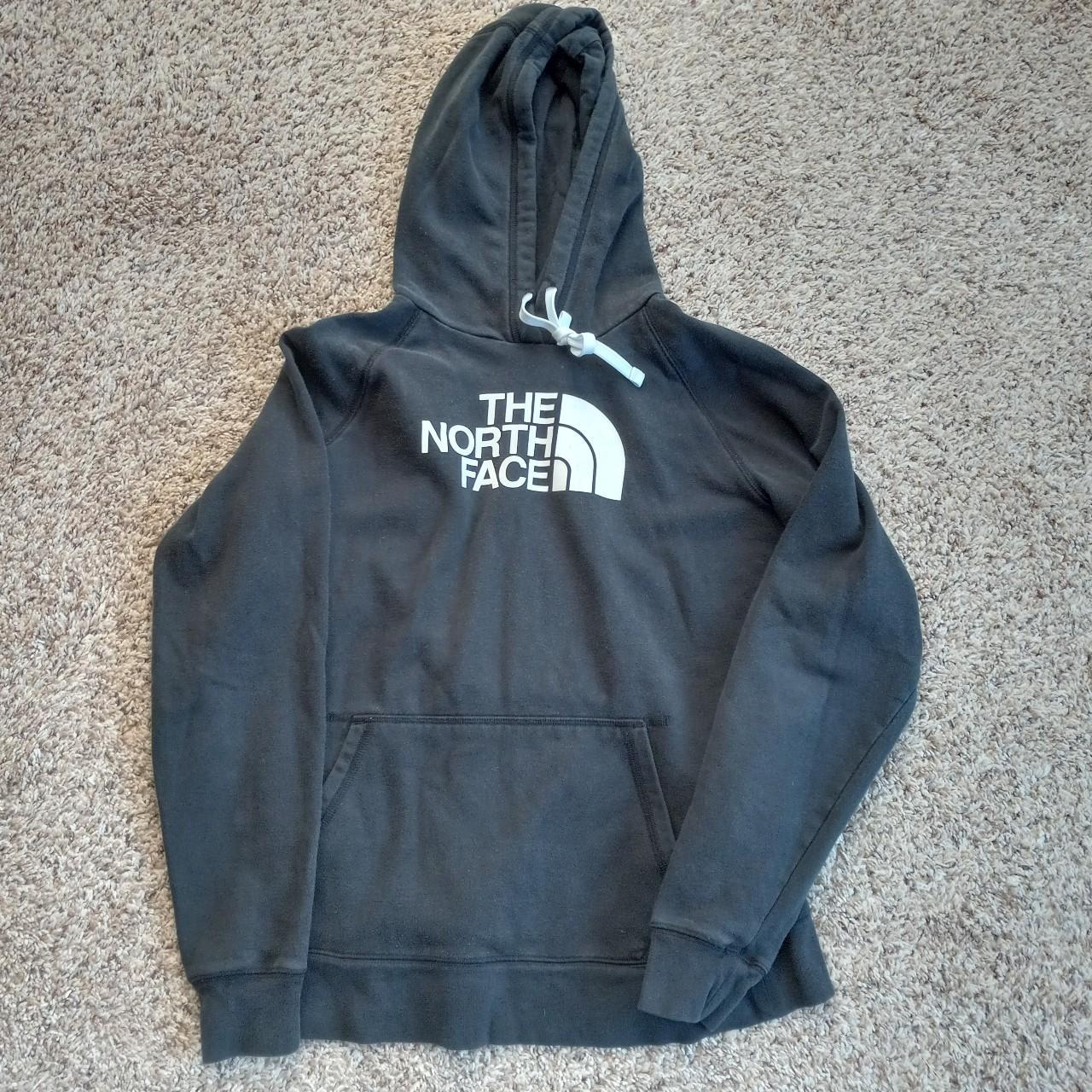 Womens The North Face Logo Hoodie - Black - Size... - Depop