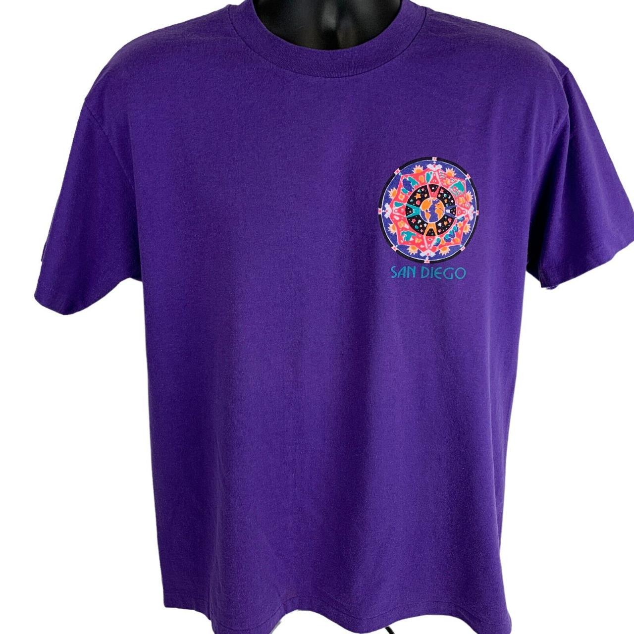 Hanes Men's Purple Tshirt Depop