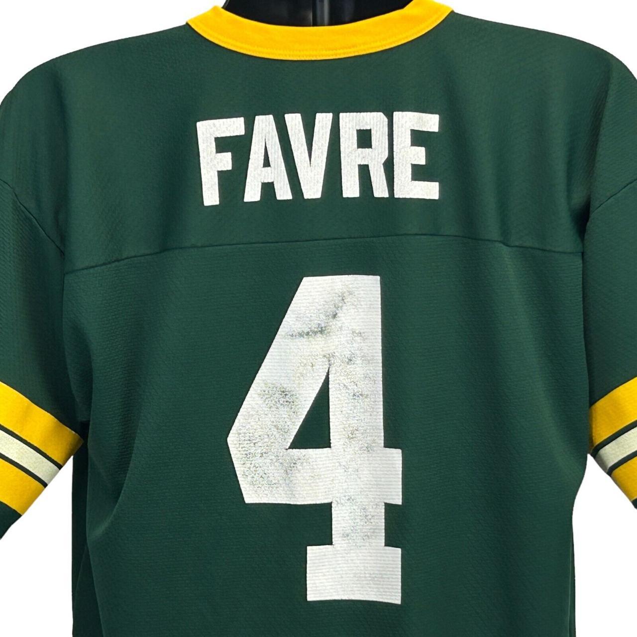 Green Bay Packers Brett Favre Logo 7 Football Jersey Vintage 90s