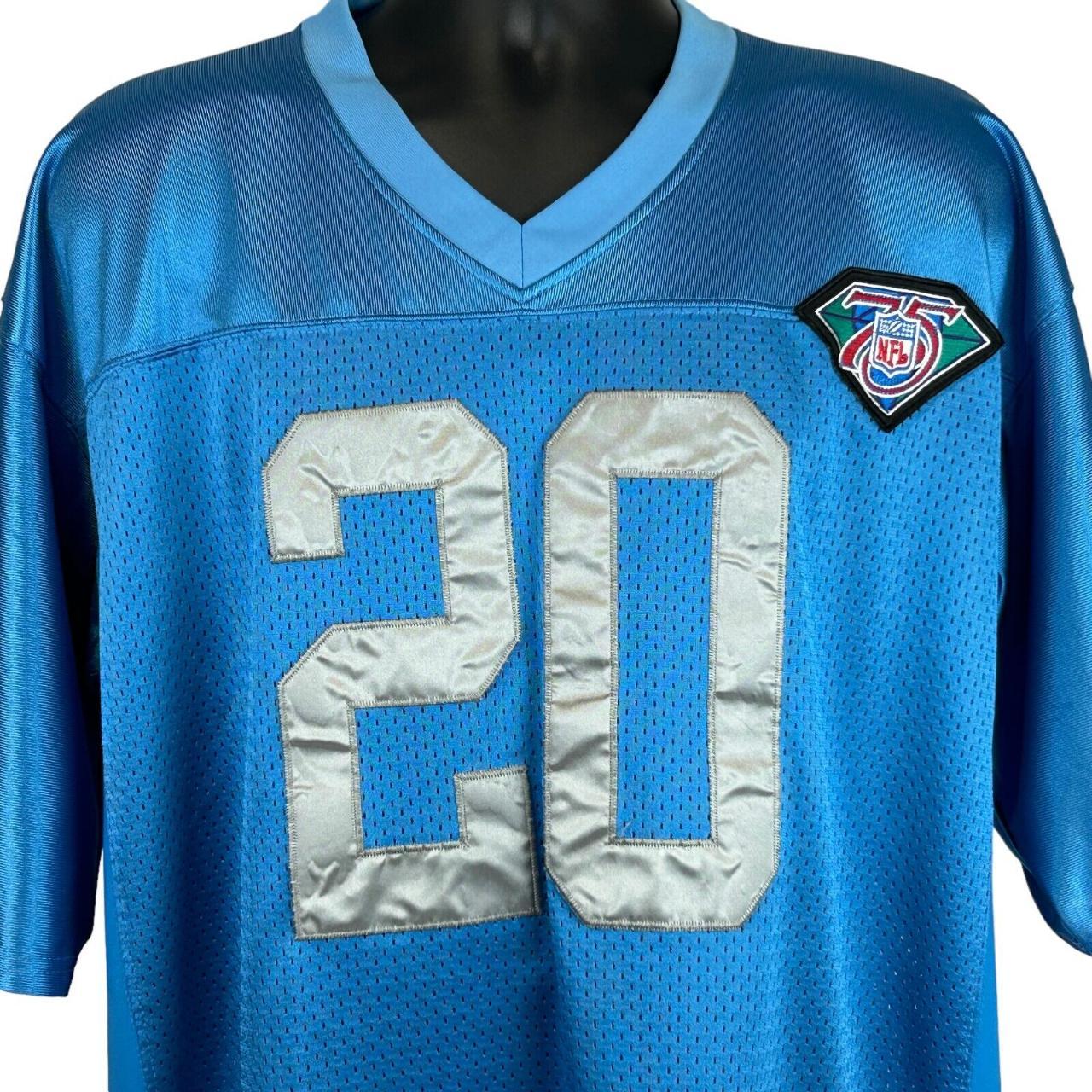 Vintage Blue Barry Sanders Detroit Lions Jersey ~ he - Depop