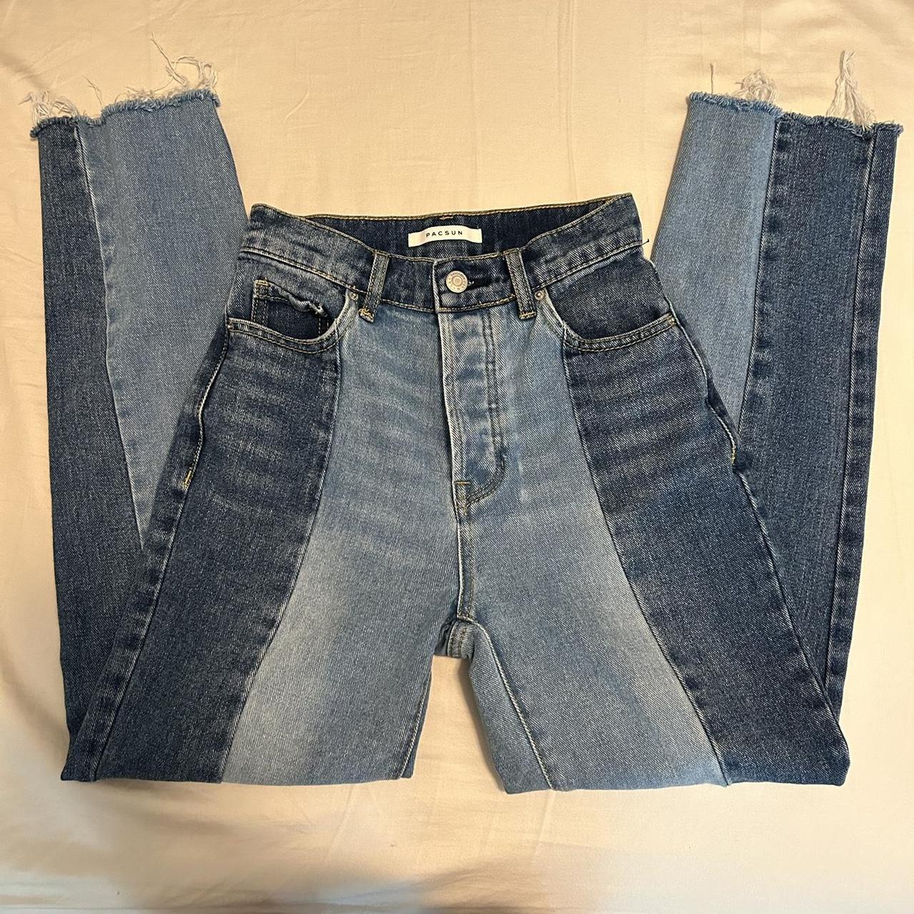 PacSun Two Panel High Waisted Straight Leg Jeans