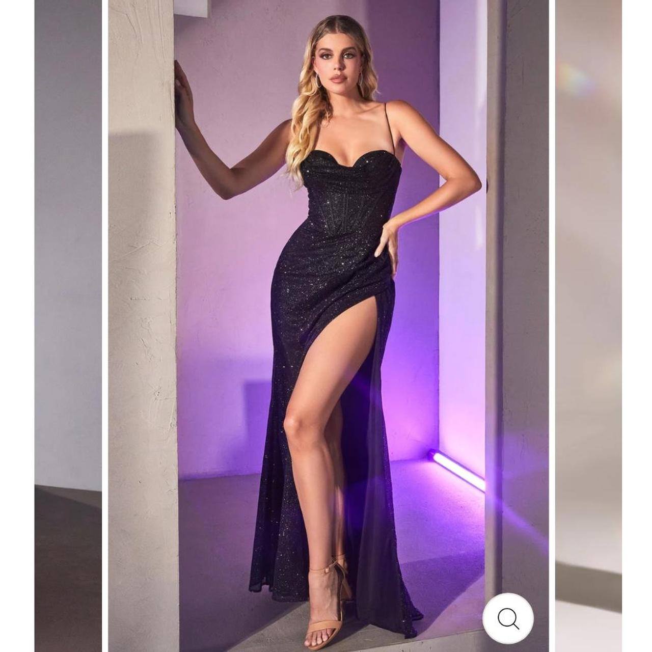 Villoni Boutique CD254 black sparkly prom dress... - Depop