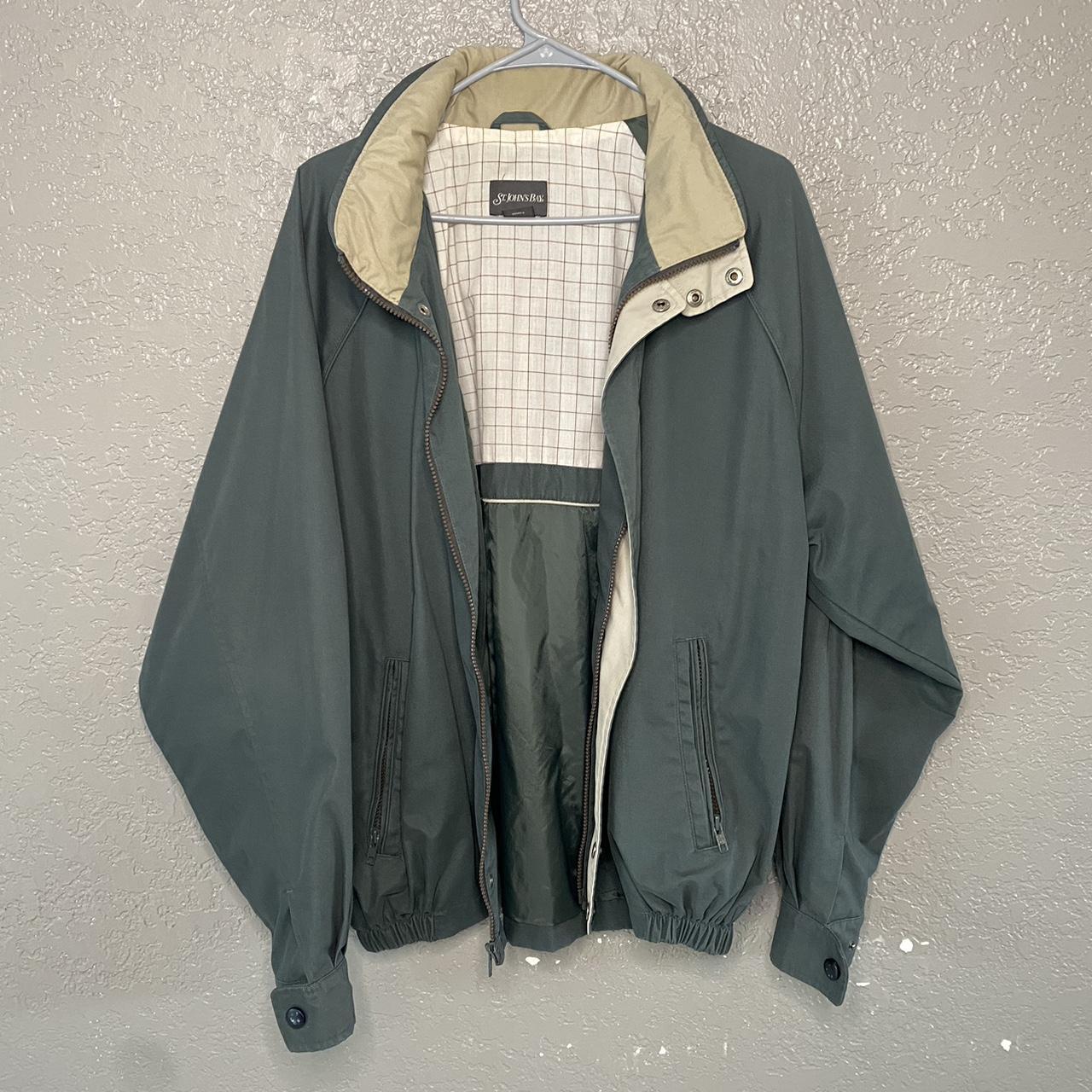L Vintage St. John's Bay lightweight green jacket || | Depop