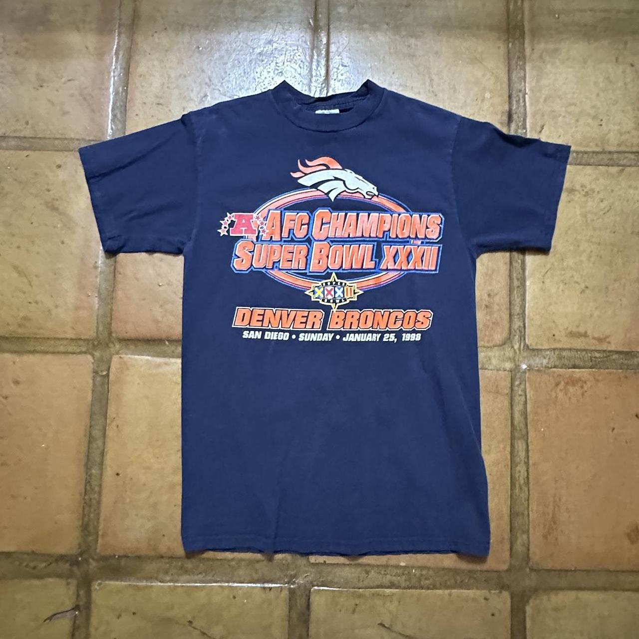 Vintage 1998 Denver Broncos AFC Champions Super Bowl T-shirt 