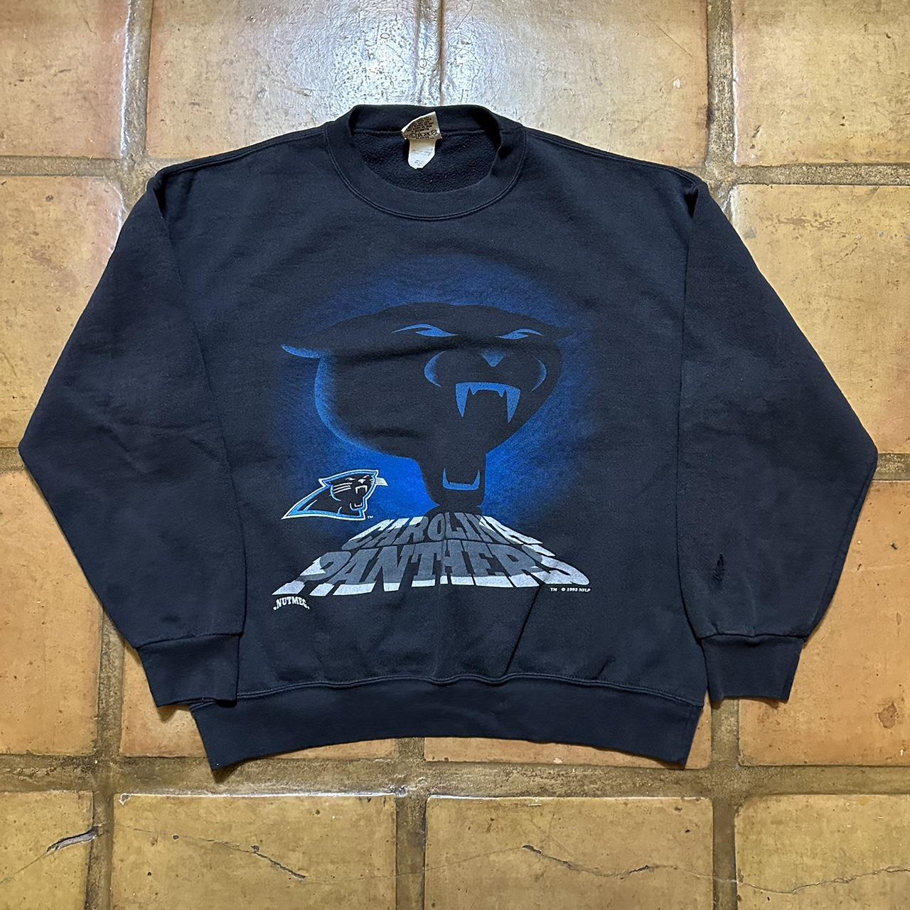 Vintage 1993 Carolina Panthers Nutmeg Crewneck Sweatshirt NFL Football 2XL